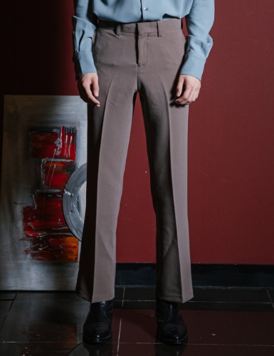 CLASSIC TAILORED SUIT PANTS_BROWN