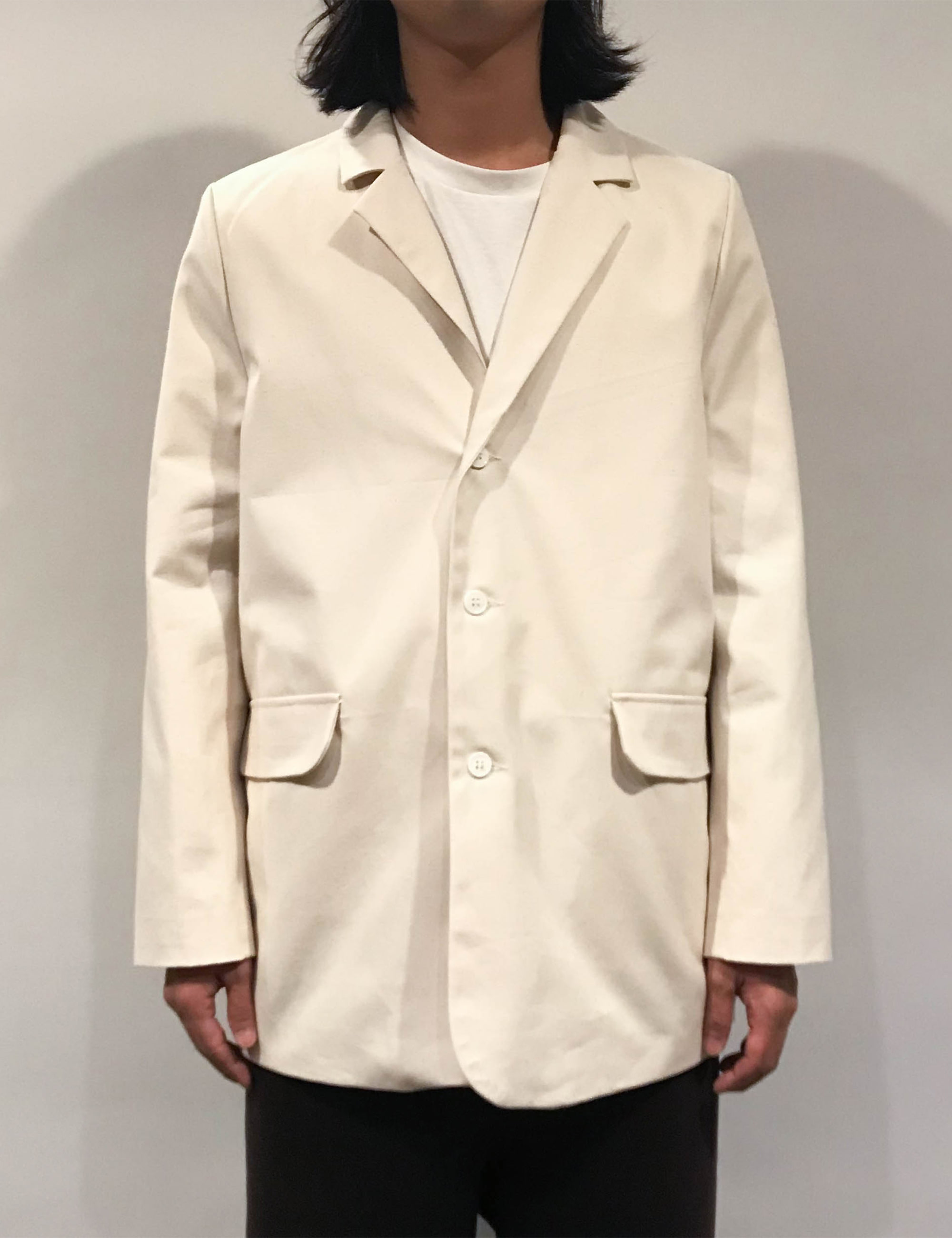 CASUAL SUIT JACKET CANVAS OFF-WHITE