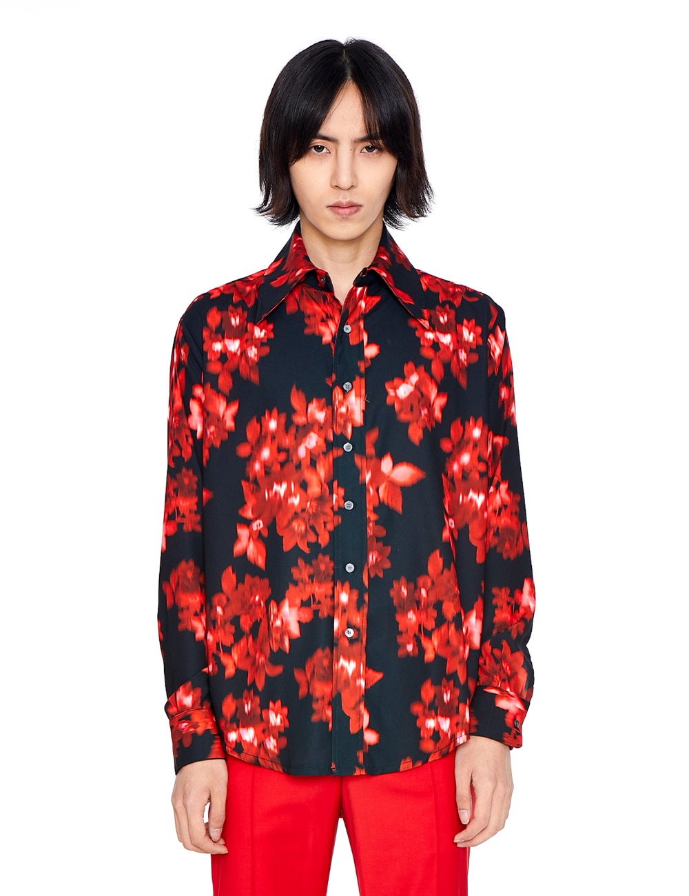 CLASSIC L/S SHIRTS_RED FLOWER