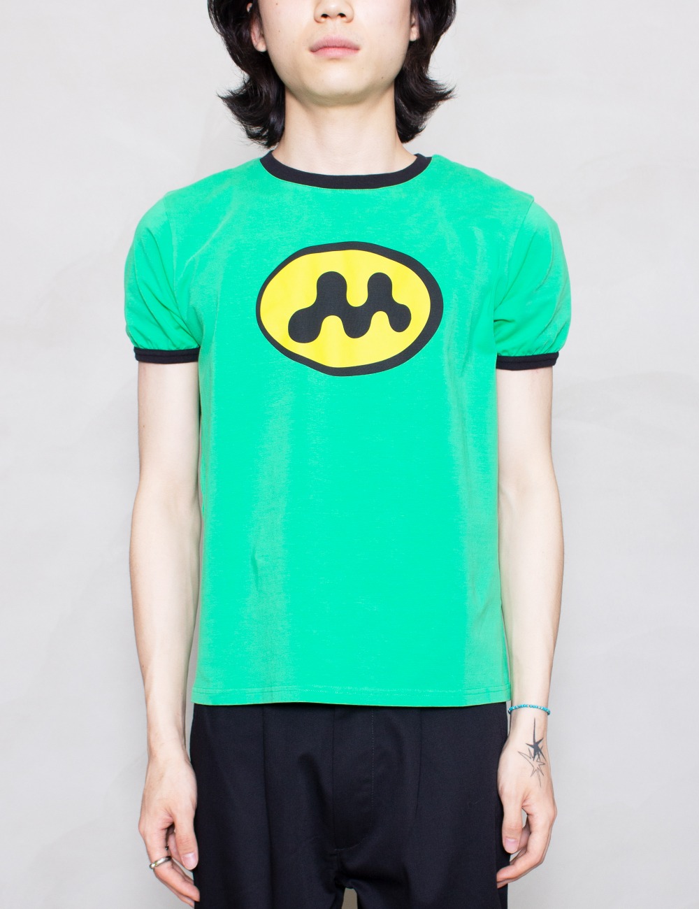 DROPOUT TEE_GREEN&amp;BLACK