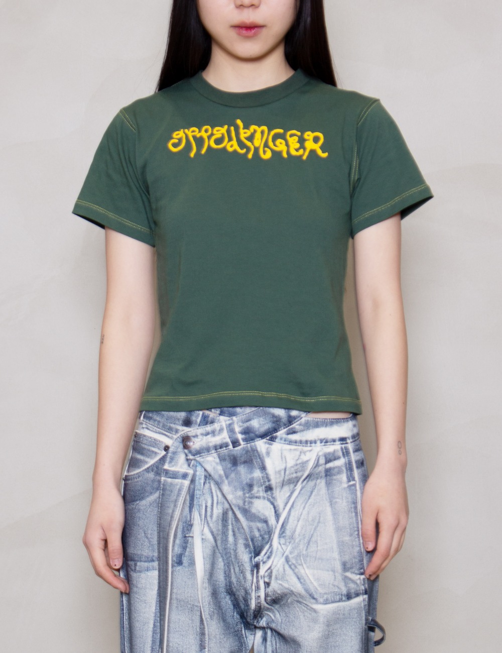 OTTO FITTED T-SHIRT PLUSTER_GREEN