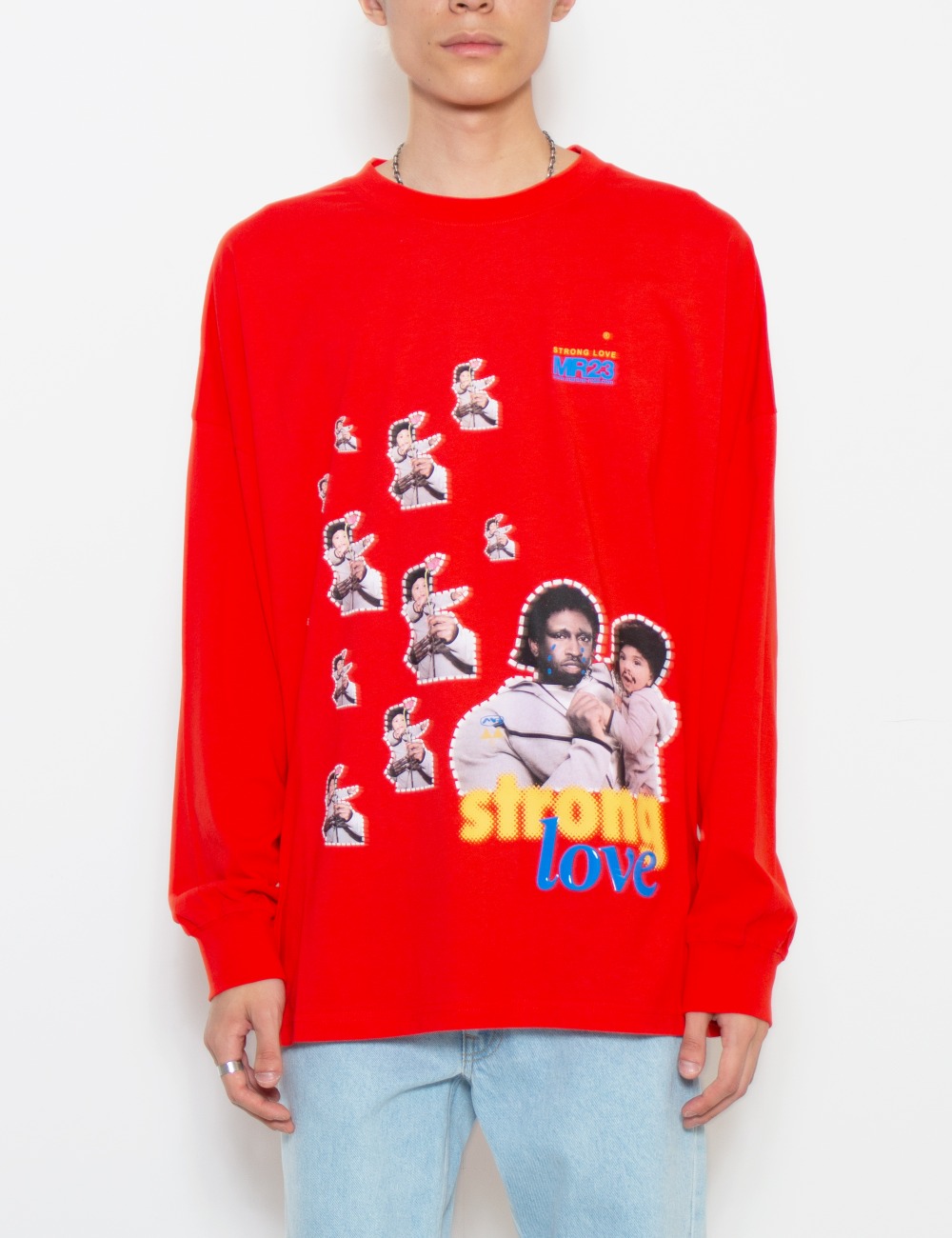 OVERSIZED L/S T-SHIRT_RED