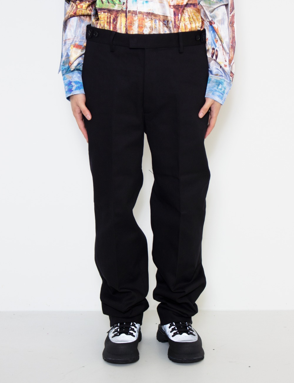 TAILORED CANVAS TROUSERS_BLACK
