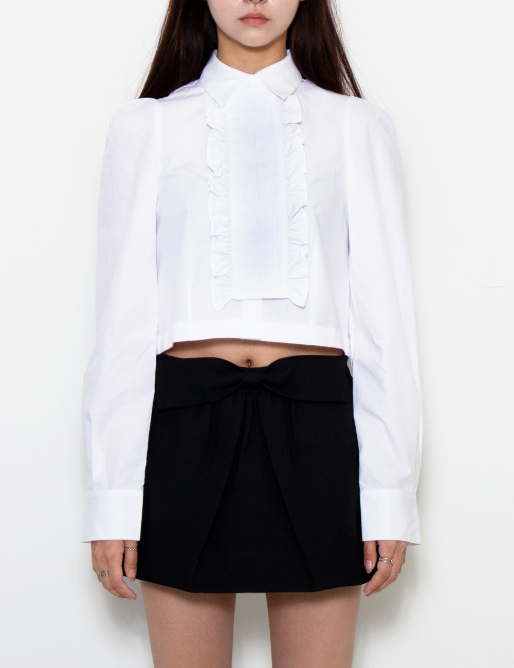 PUFF-SLEEVED BLOUSE_WHITE