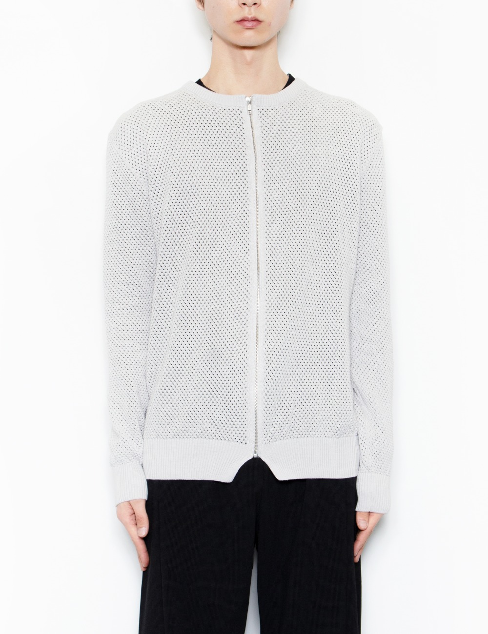 PERFORATED KNIT_GREY