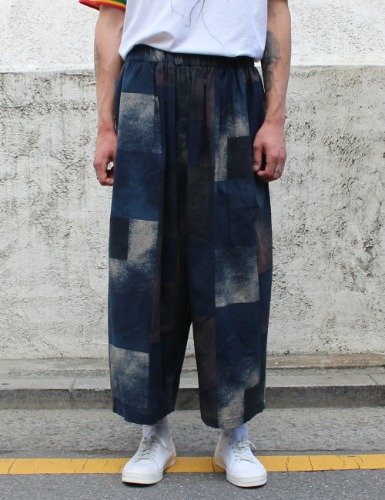 PATTERNED WHARF PANTS_NAVY